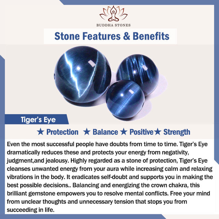 Buddha Stones Blue Tiger Eye Balance Bracelet - image 3