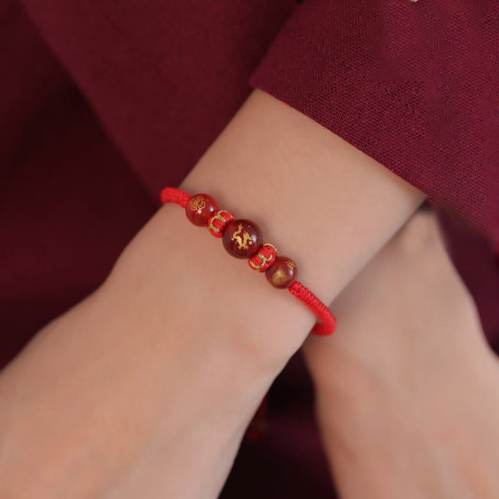 Buddha Stones Handmade Red Agate Chinese Zodiac Red String Braided Protection Bracelet - image 16