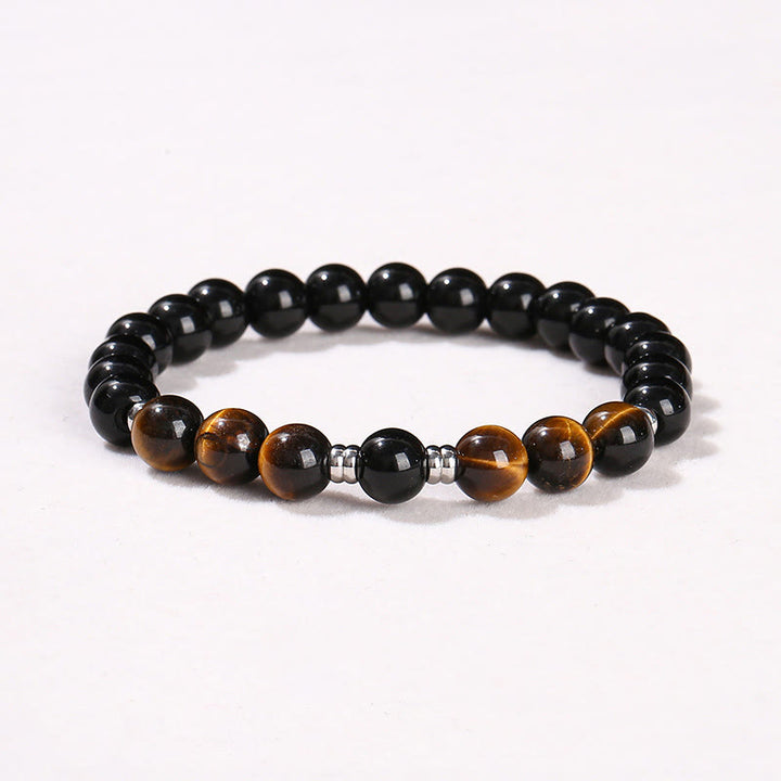 Buddha Stones 2Pcs Hematite Tiger Eye Blue Tiger Eye Powerful Bracelet Set - image 19