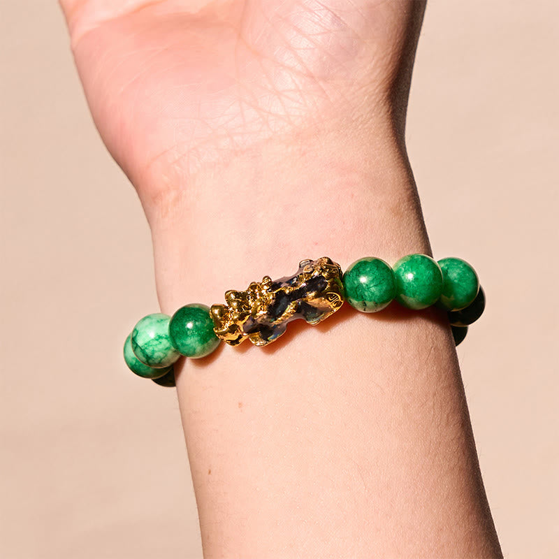 Buddha Stones FengShui PiXiu Jade Protection Bracelet - image 4
