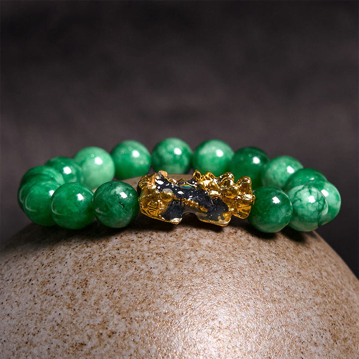 Buddha Stones FengShui PiXiu Jade Protection Bracelet - image 4