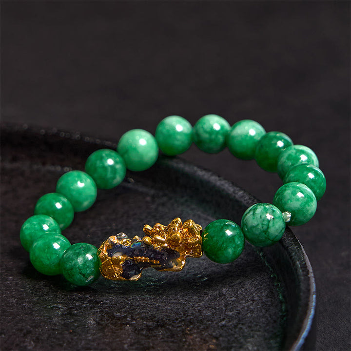 Buddha Stones FengShui PiXiu Jade Protection Bracelet - image 8
