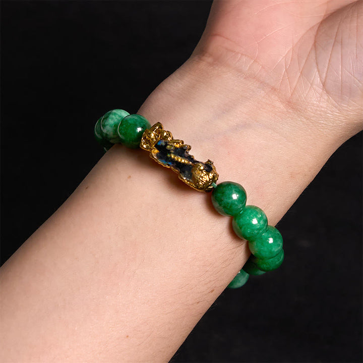 Buddha Stones FengShui PiXiu Jade Protection Bracelet - image 9