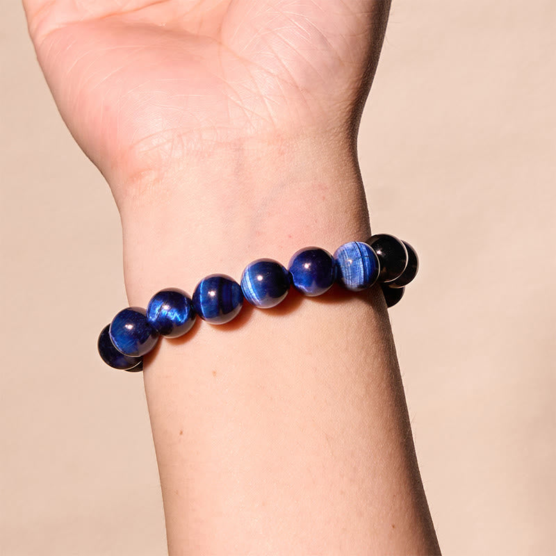 Buddha Stones Blue Tiger Eye Protection Bracelet - image 2