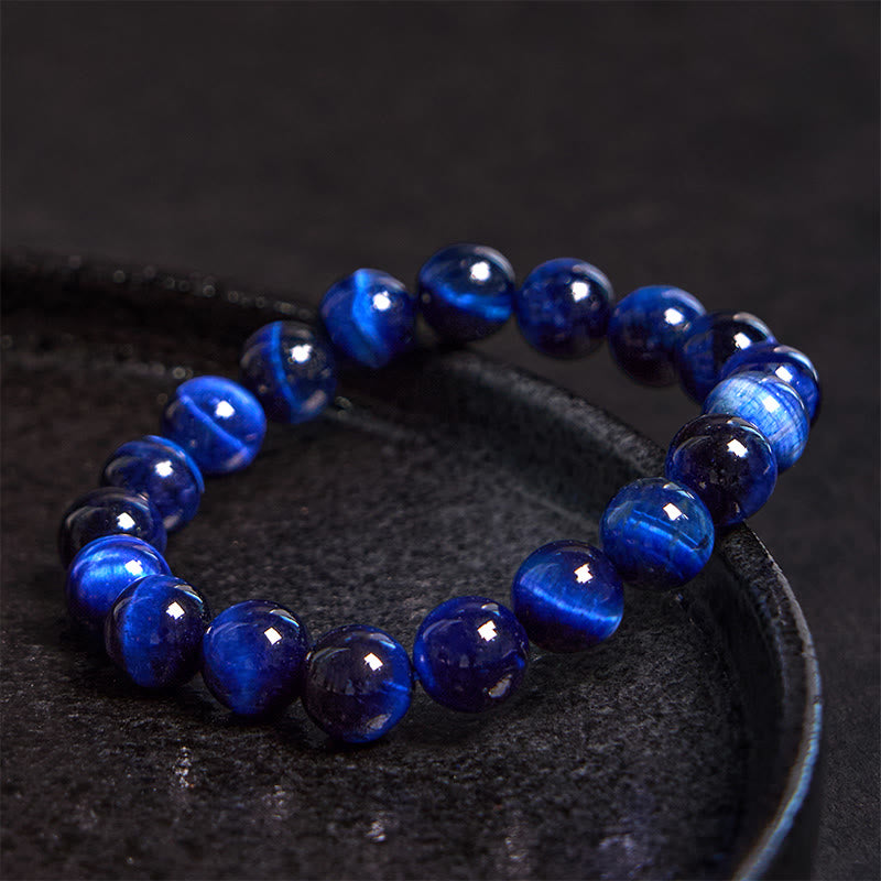 Buddha Stones Blue Tiger Eye Protection Bracelet - image 3