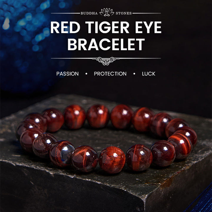 Buddha Stones Natural Tiger Eye Healing Bead Bracelet - 10mm - image 9