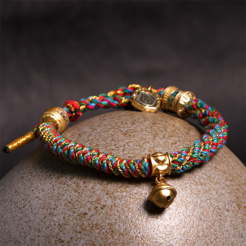 Buddha Stones Tibetan Om Mani Padme Hum Carved Zakiram Goddess of Wealth Charm Amulet Bracelet - image 2