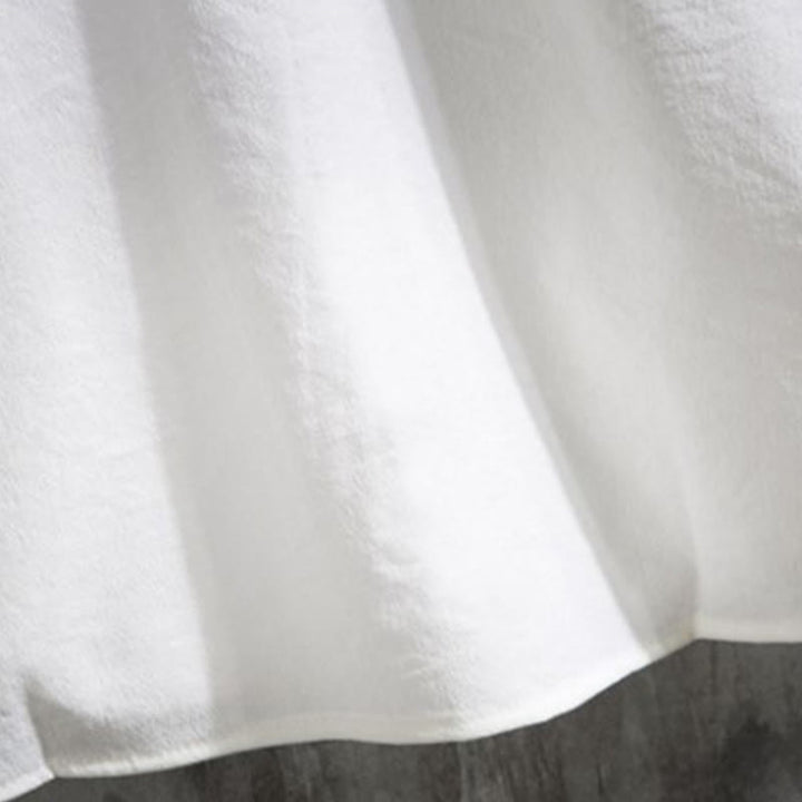 Buddha Stones Casual Solid Color Front Button Three Quarter Sleeves Men's Shirt - image 7