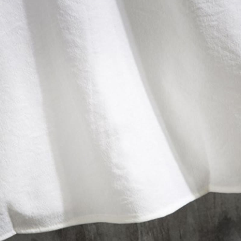 Buddha Stones Casual Solid Color Front Button Three Quarter Sleeves Men's Shirt - image 7