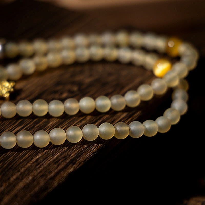 Buddha Stones Tibet 108 Mala Beads Chinese Zodiac Natal Buddha Natural Sheep Horn Wealth Bracelet - image 12