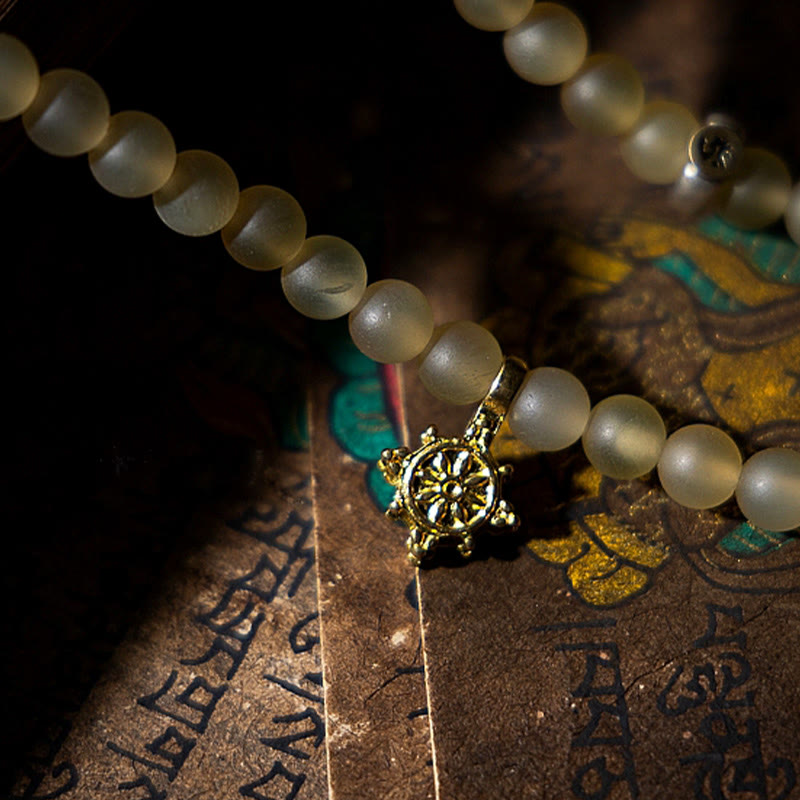 Buddha Stones Tibet 108 Mala Beads Chinese Zodiac Natal Buddha Natural Sheep Horn Wealth Bracelet - image 11