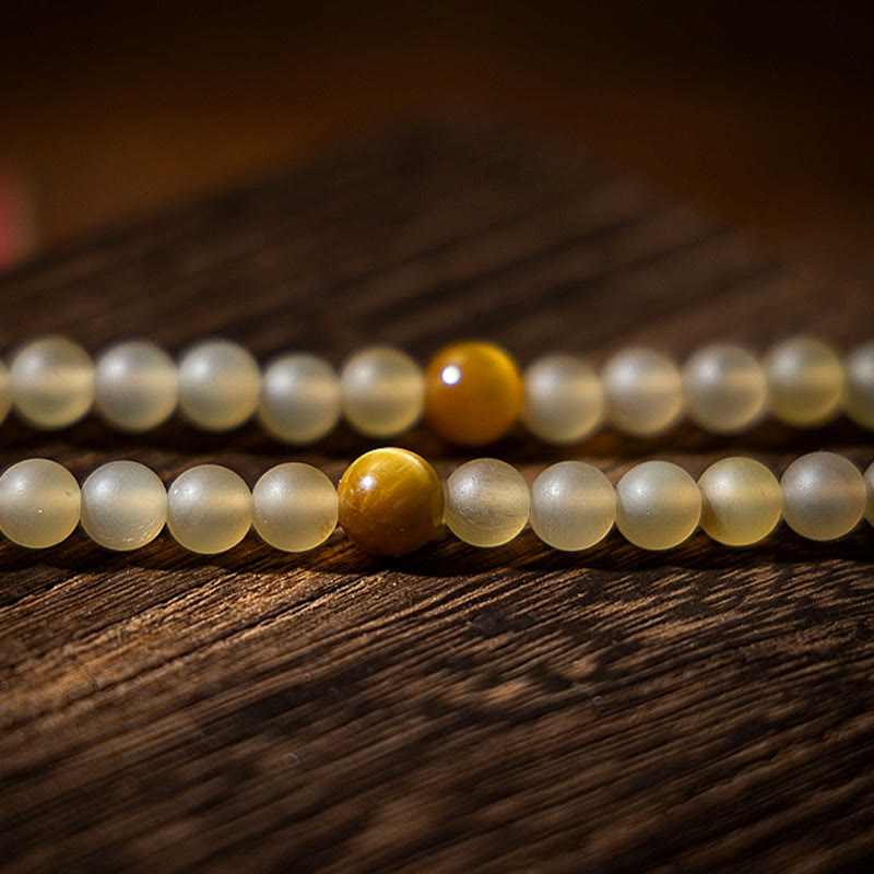 Buddha Stones Tibet 108 Mala Beads Chinese Zodiac Natal Buddha Natural Sheep Horn Wealth Bracelet - image 18