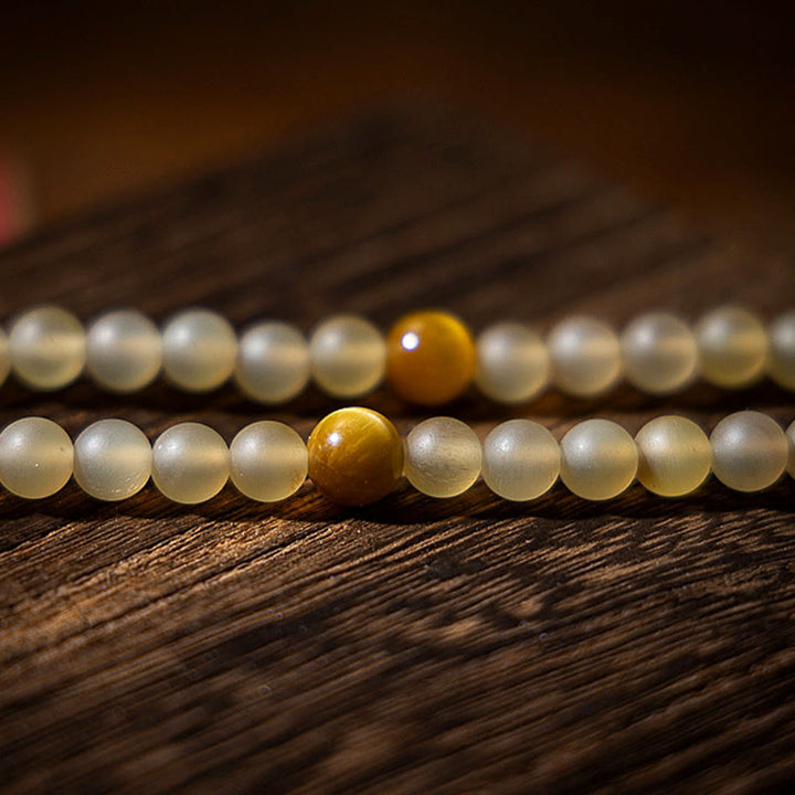 Buddha Stones Tibet 108 Mala Beads Chinese Zodiac Natal Buddha Natural Sheep Horn Wealth Bracelet - image 18