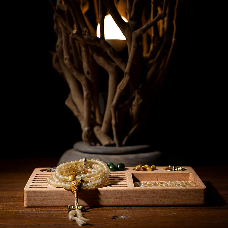 Buddha Stones Tibet 108 Mala Beads Chinese Zodiac Natal Buddha Natural Sheep Horn Wealth Bracelet - image 17