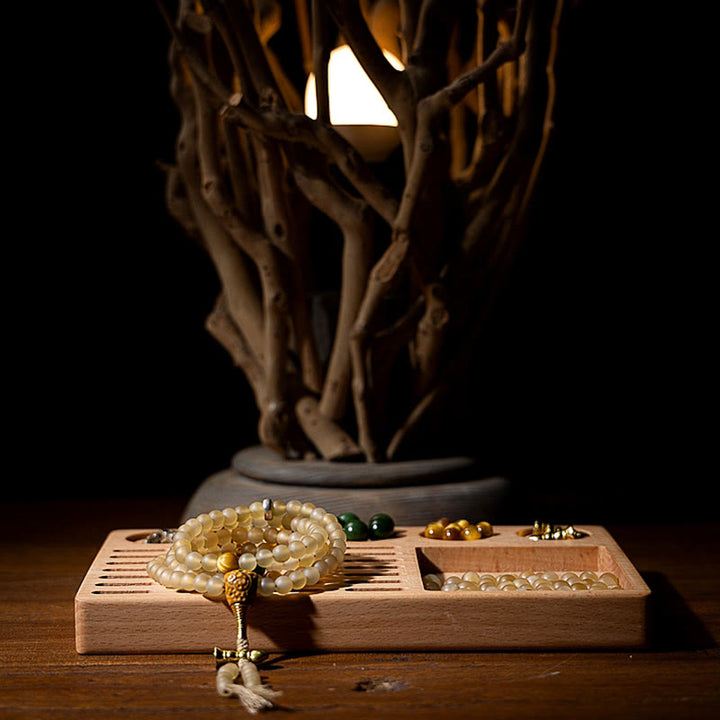 Buddha Stones Tibet 108 Mala Beads Chinese Zodiac Natal Buddha Natural Sheep Horn Wealth Bracelet - image 17