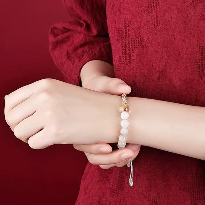 Buddha Stones Five Elements Various Crystal Agate Wealth Reincarnation Knot Braid Bracelet - image 3