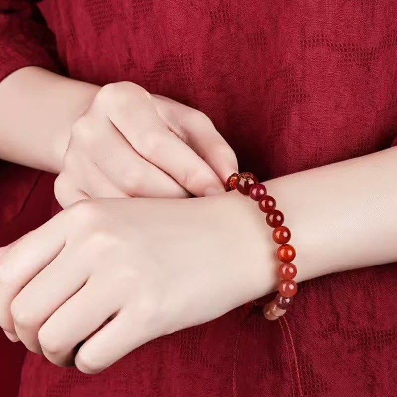 Buddha Stones Five Elements Various Crystal Agate Wealth Reincarnation Knot Braid Bracelet - image 17