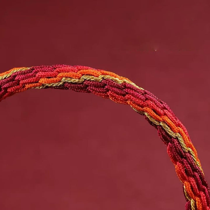 Buddha Stones Five Elements Various Crystal Agate Wealth Reincarnation Knot Braid Bracelet - image 20