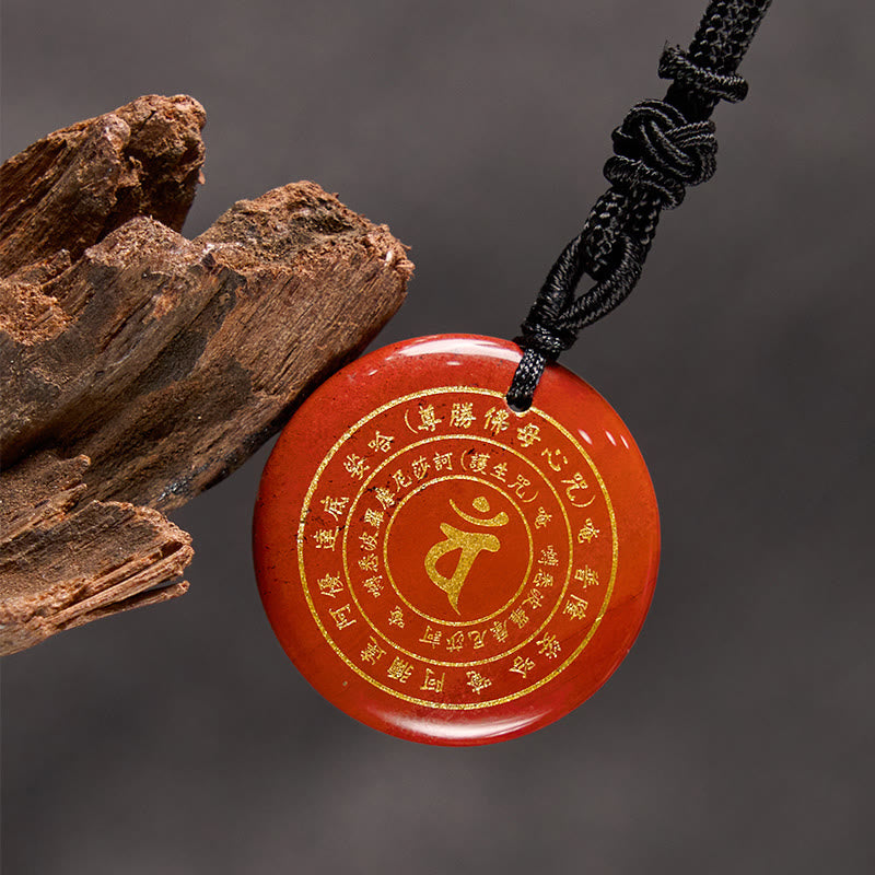 Buddha Stones Vairocana Tathagata Sanskrit Mantra Various Crystal Black Obsidian Green Aventurine Strength Necklace Pendant - image 25