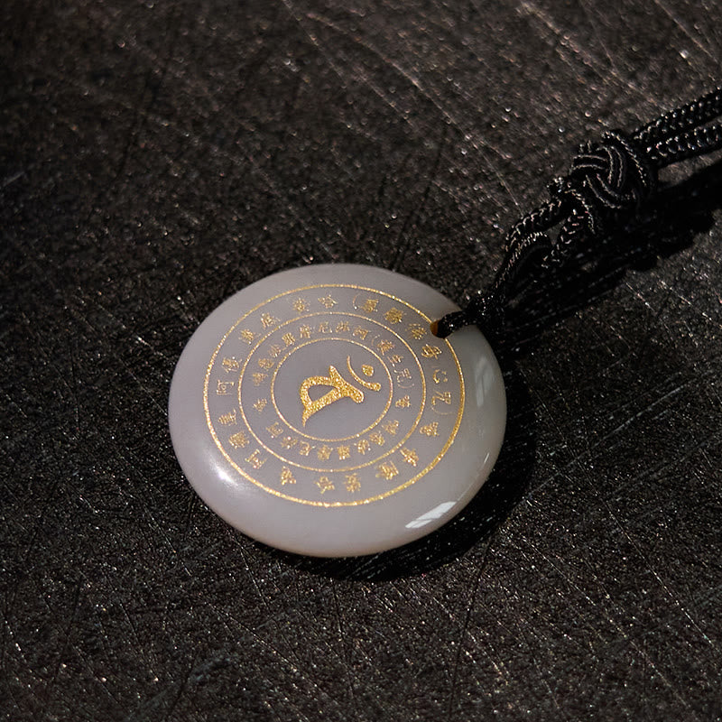 Buddha Stones Vairocana Tathagata Sanskrit Mantra Various Crystal Black Obsidian Green Aventurine Strength Necklace Pendant - image 31