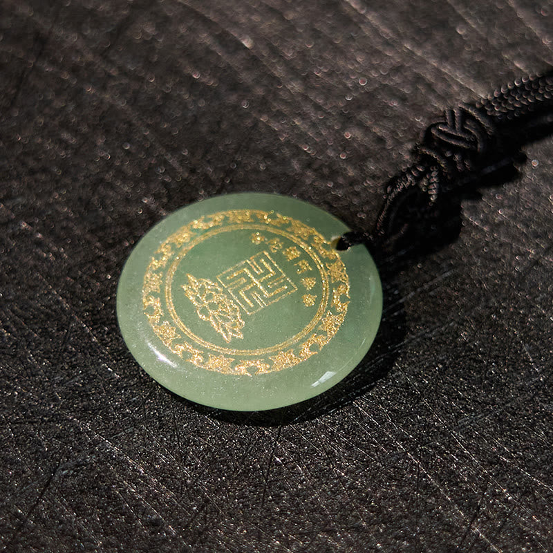 Buddha Stones Swastika Lotus Pattern Natural Various Crystal Black Obsidian Purification Necklace Pendant - image 15