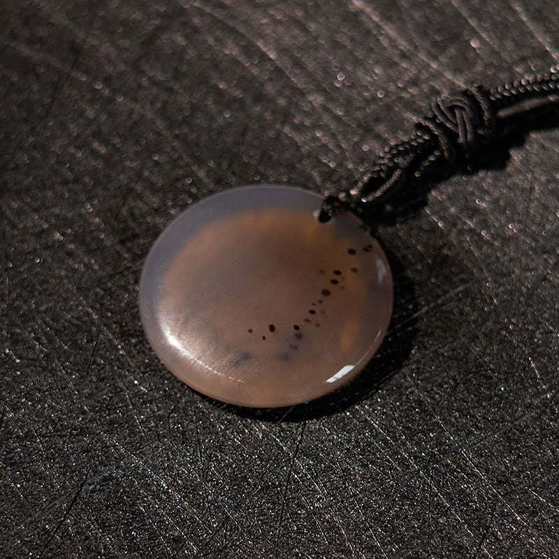 Buddha Stones Swastika Lotus Pattern Natural Various Crystal Black Obsidian Purification Necklace Pendant - image 35