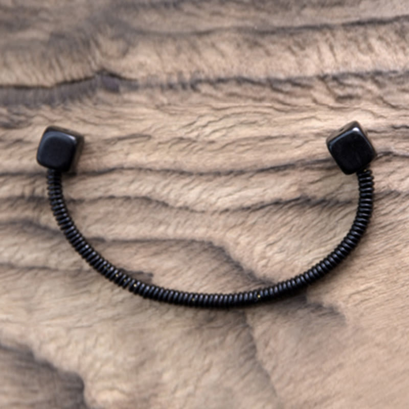 Buddha Stones Ebony Wood Green Sandalwood Cube Balance Bracelet - image 13