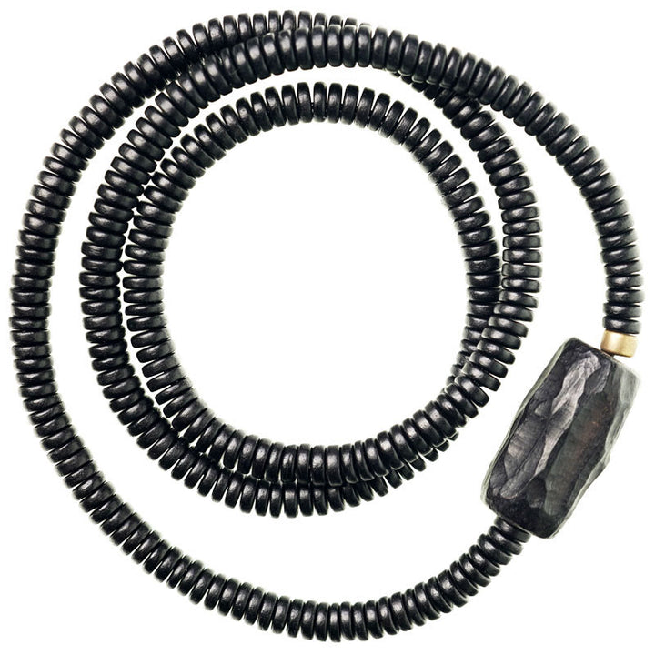 Buddha Stones Ebony Wood Copper Brass Balance Triple Wrap Bracelet - image 9