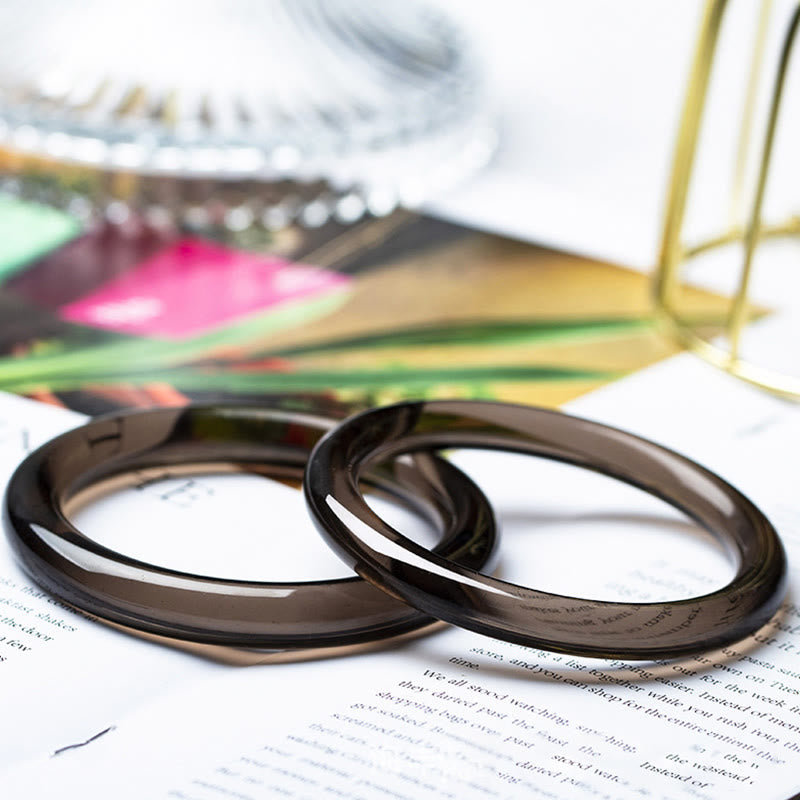 Buddha Stones lce Obsidian Courage Bracelet Bangle - image 1