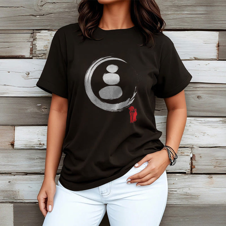 Buddha Stones Zen Circles Cotton Tee T-shirt - image 3