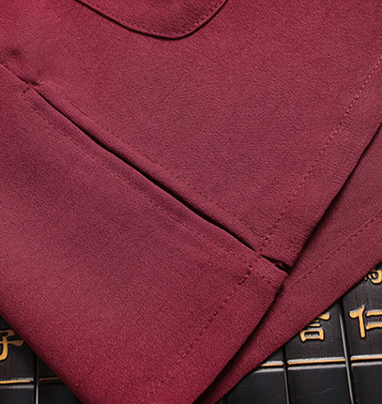 Buddha Stones Chinese New Year Embroidered Dragon Frog-button Tang Suit Hanfu Long Sleeve Top Pants Clothing Men's Set - image 6