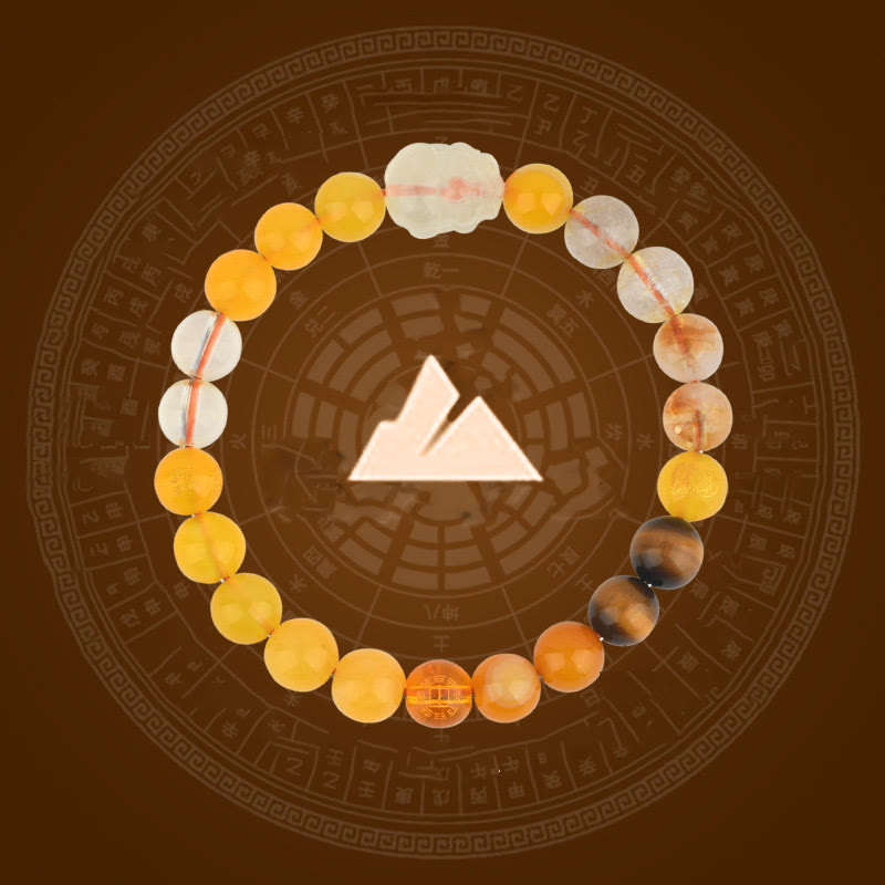 Buddha Stones Five Elements Various Crystal Agate Pixiu Wealth Bracelet - image 26