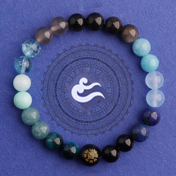 Buddha Stones Five Elements Various Agate Balance Luck Bracelet - image 24