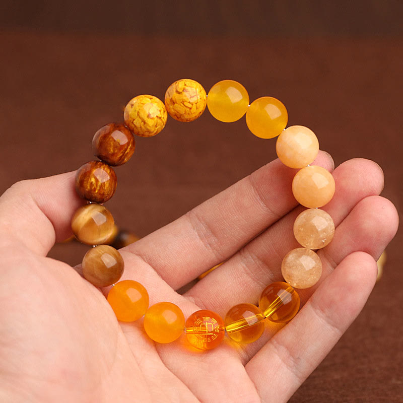 Buddha Stones Five Elements Various Agate Balance Luck Bracelet - image 51