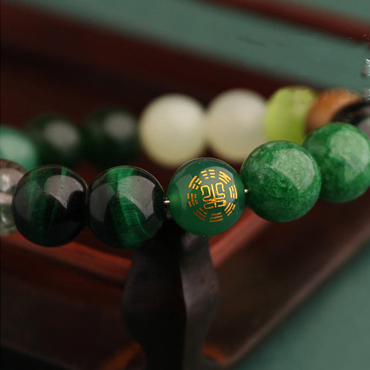 Buddha Stones Five Elements Various Agate Balance Luck Bracelet - image 16