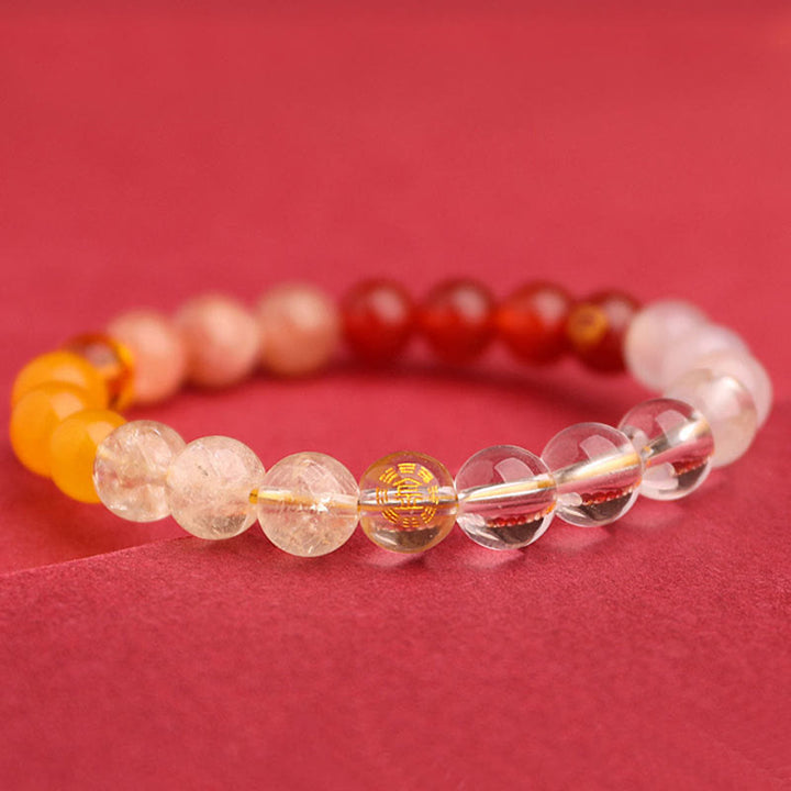 Buddha Stones Five Elements Various Agate Crystal Sun Stone Wisdom Bracelet - image 47