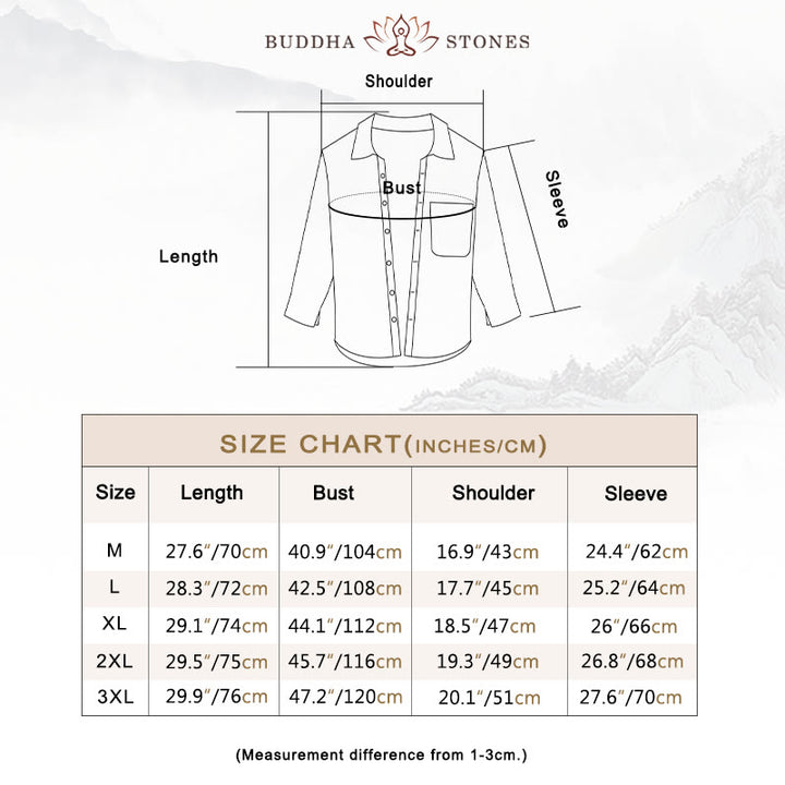 Buddha Stones Men's Long Sleeve Fleece Lined With Pocket Corduroy Comfortable Shirt - image 5