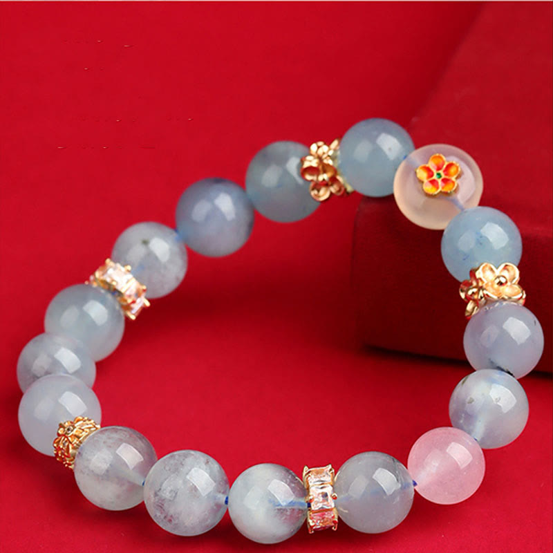 Buddha Stones Five Elements Various Agate Crystal Green Phantom Rutilated Quartz Green Grape Agate Malachite Luck Bracelet - image 14