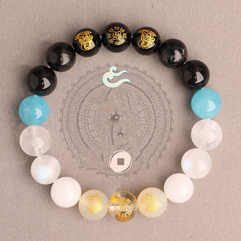 Buddha Stones Five Elements Various Agate Crystal South Red Agate Strawberry Quartz Sun Stone Citrine Luck Bracelet - image 40