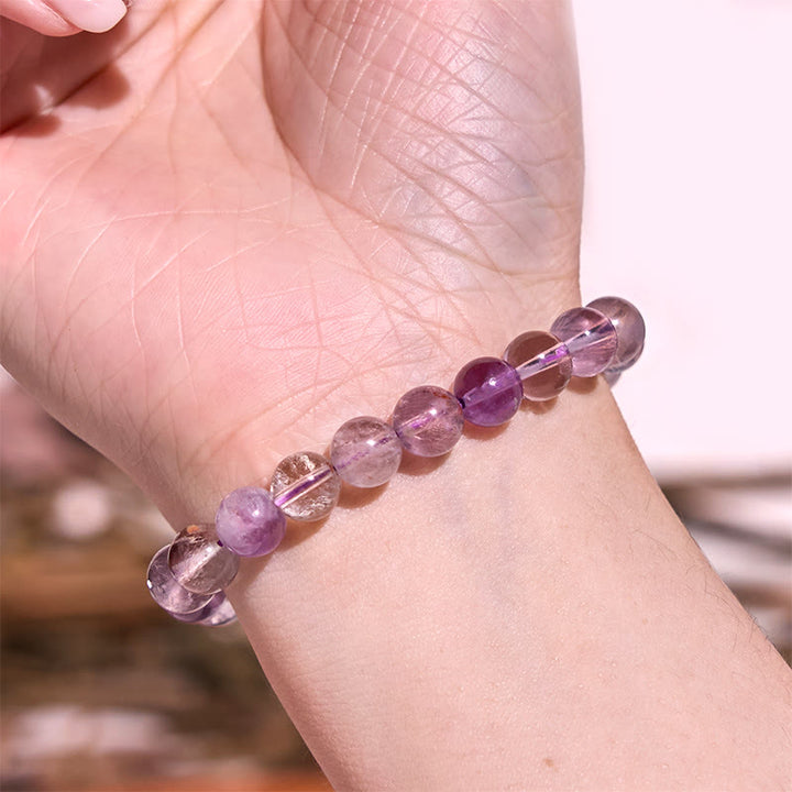 Buddha Stones Natural Purple Phantom Love Wisdom Bracelet - image 3