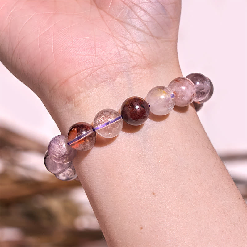 Buddha Stones Natural Purple Phantom Love Wisdom Bracelet - image 5