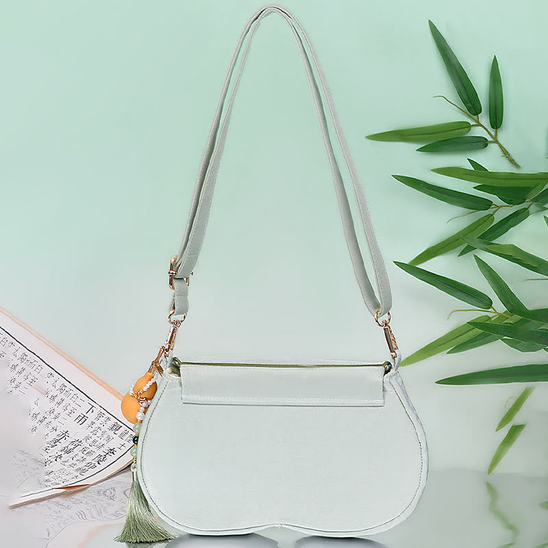 Buddha Stones Panda Flowers Gourd Pendant Shoulder Bag Crossbody Bag - image 3