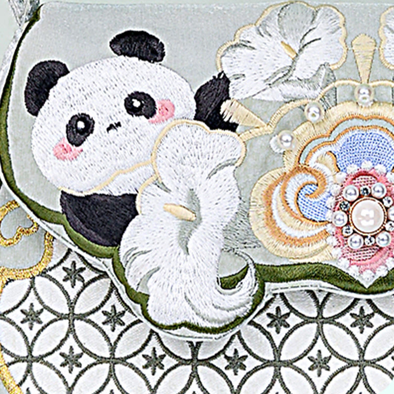 Buddha Stones Panda Flowers Gourd Pendant Shoulder Bag Crossbody Bag - image 7