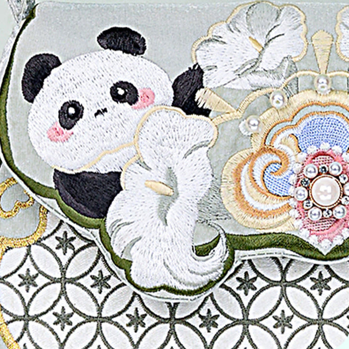 Buddha Stones Panda Flowers Gourd Pendant Shoulder Bag Crossbody Bag - image 7