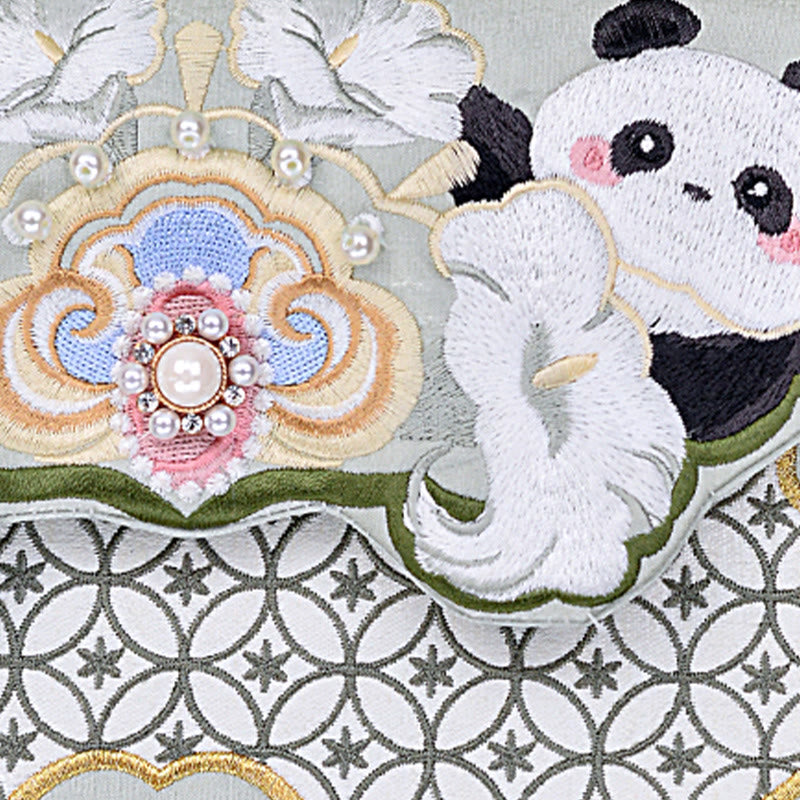 Buddha Stones Panda Flowers Gourd Pendant Shoulder Bag Crossbody Bag - image 8