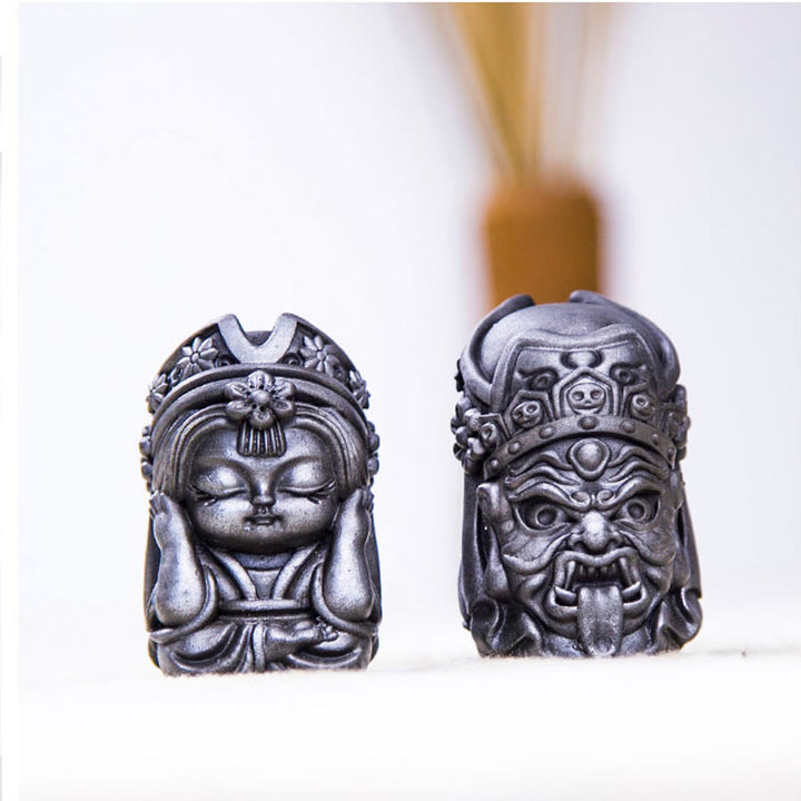 Buddha Stones Handmade Zakiram Iron Powder Rust Cast Resin Statue Zen Home Decoration - image 29