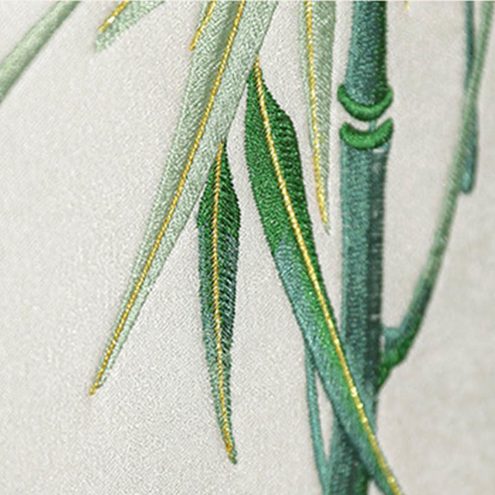 Buddha Stones Embroidery Bamboo Handle Tassel Handbags - image 9