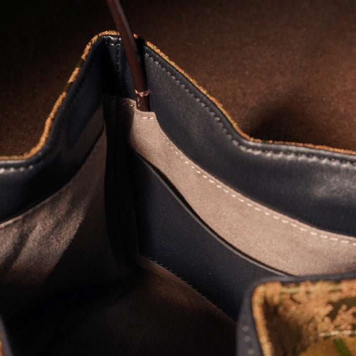 Buddha Stones Plum Flower Bamboo Branches Embroidery Tassel Xiangyunsha Silk Shoulder Bag Hangbags - image 11