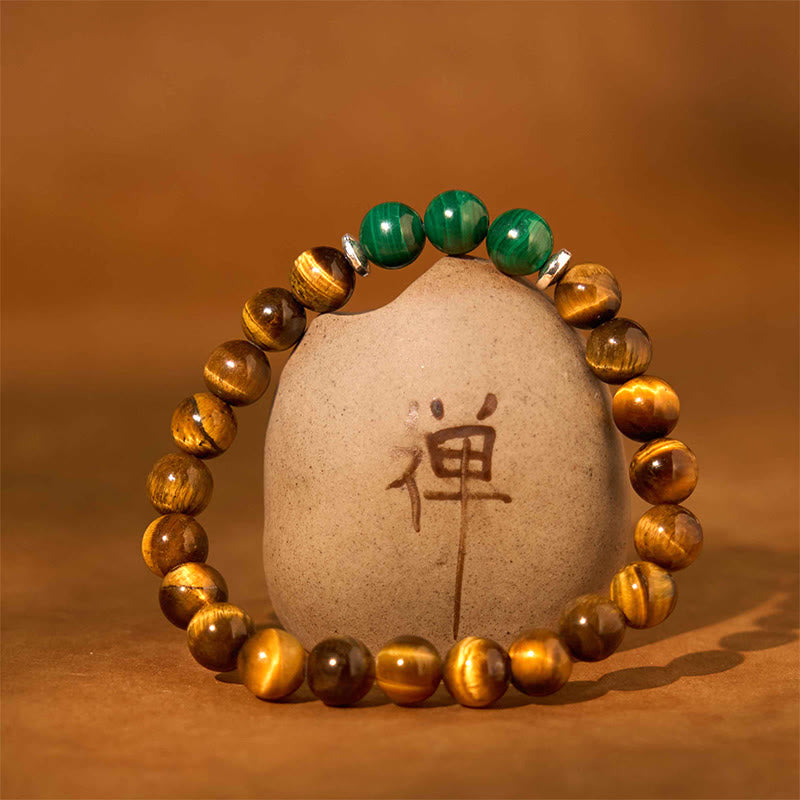Buddha Stones Tiger Eye Green Tiger Eye Courage Bracelet - image 1