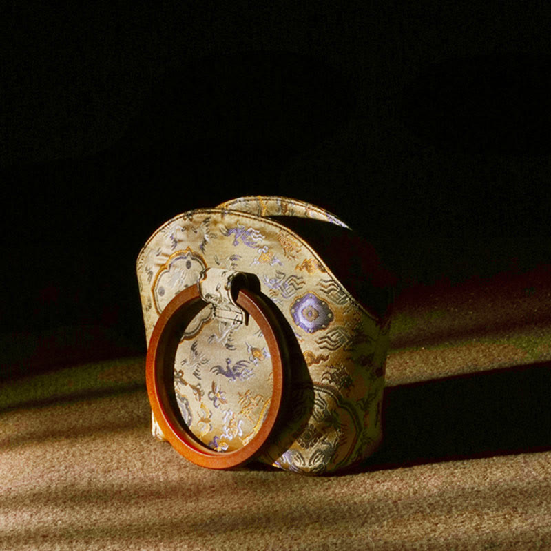 Buddha Stones Crane Deer Seawater Wave Wood Handle Metal Chain Change Purse Crossbody Bag Hangbags - image 3